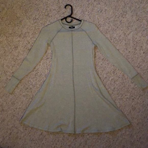 BDG Dresses & Skirts - UO BDG green skater style fleece lined dress.